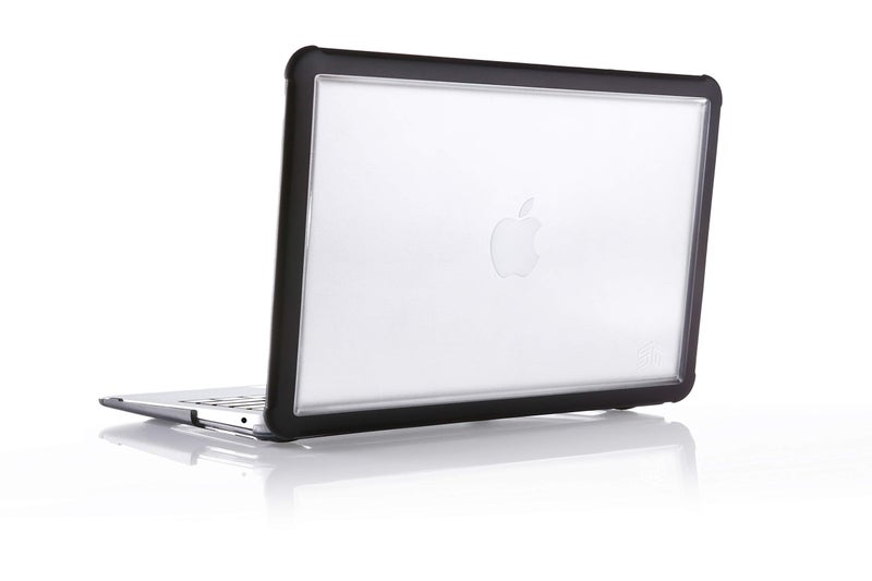 STM Dux Ultra Protective Case for MacBook Air 13" (M1 & Retina 2020/2018 - A1932/A2179/A2337) - Translucent, Rugged, Mil-Spec Drop Tested - Black. - Image 1